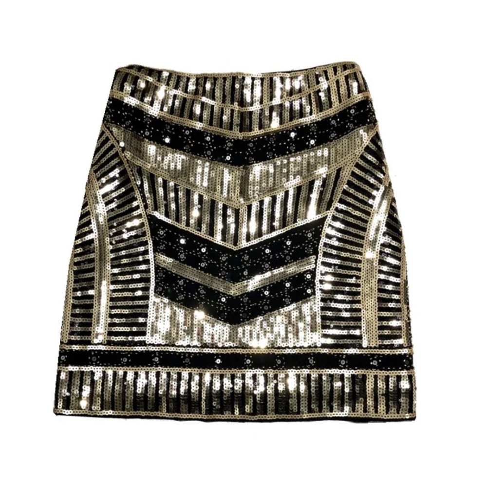 Main Strip Mini Sequin Skirt